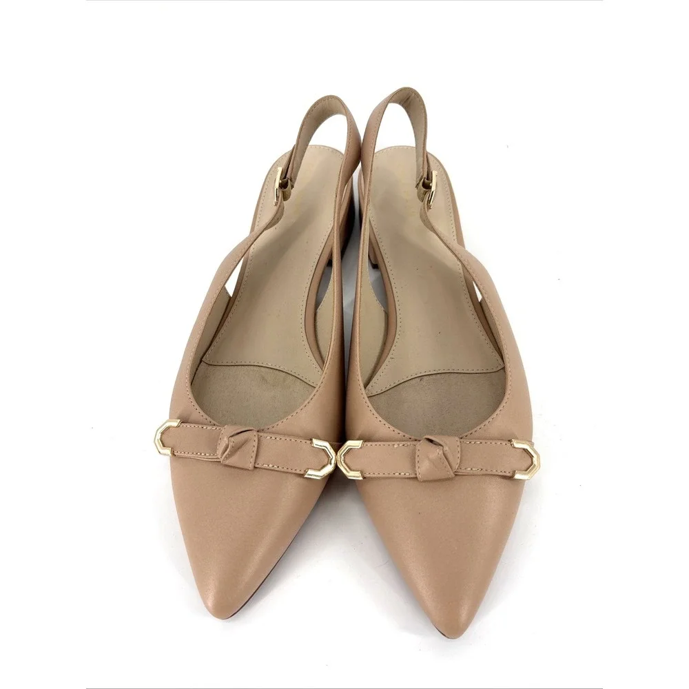 Cole Haan Menlo Skimmer Women's 10.5B Nude Pointed Toe Slingback Flats